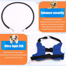 Dog Halo Harness, Protective Halo Dog Collar for Blind Dogs, Confidence Building Harness Guiding Device, Blind Dog M