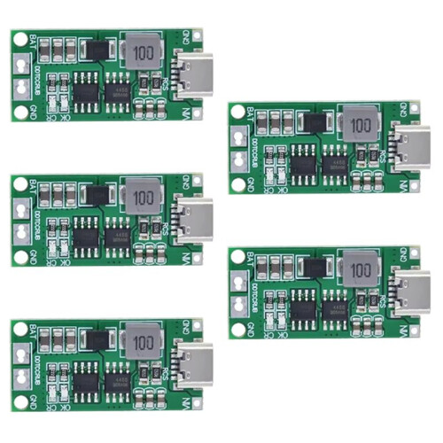 5PCS 3S 2A Type-C Step- Boost LiPo Polymer Li-Ion Charger 18650 Lithium Battery 1