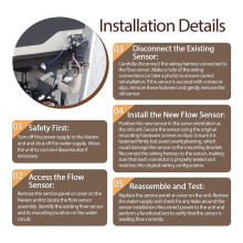 Water Flow Sensor Fits for Navien Tankless Water Heater NPE (A) Series,Tankless Water Heater Parts Replace 30008571A