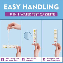 9 in 1 Drinking Water Test Kit PH/KH/GH/Fe/Cu/Pb/NO3/NO2/F Water Chemical Testing Chlorine PH Meter for Drinking Water