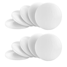 Set di 10 Fermaporta Rotondi In Gomma Bianca da 3,15 Pollici per Maniglie da Parete e Porte
