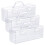 3 Pcs Paint Storage Box for 2 Fl. Oz Acrylic Paints, Acrylic Portable  Art Organizer with Handle, 30 Bottles White 7