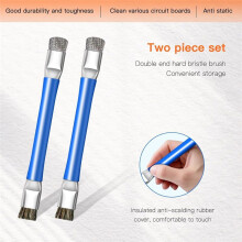 ESD Safe Anti-Static IC Cleaning Brush Tool - Podwójna Główka Twarda Szczotka do Płyt Głównych do Usuwania Kleju IC, Czyszczenia PCB, Naprawy