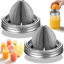 MasonJar Juicer Lid, Stainless Steel Juicer Manual/Citrus Reamer/Lemon Squeezer for Wide Mouth MasonJar Accessories