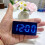 Digital Clock TEMP Date 3 Alarms Power-Off Memory Table Clock USB Powered Always  12/24H Night Mode LED Clock Red 6