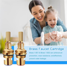 Brass 1-001 & 1-002 Ceramic Valve-Cartridge Replacement Set, Hot/Cold Widespread Faucet-Cartridges