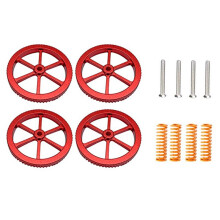 4PCS M4 Screws Leveling Nuts Heat Bed Leveling Spring Knob Parts 3D Printers Print Platform Calibration Accessories Red