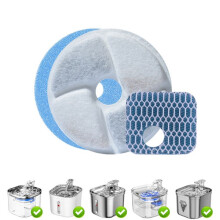 Lot de 6 Filtres pour Fontaine à Eau pour Chat, Diamètre 4,1 Pouces, pour Remplacement Automatique Du Filtre de Fontaine pour Animaux de Compagnie