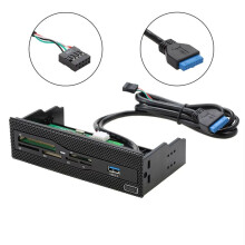 5.25In Internal Card Reader Media Multi-Function Dashboard PC Front Panel USB 3.0 Support CF XD MS M2 TF Card Reader