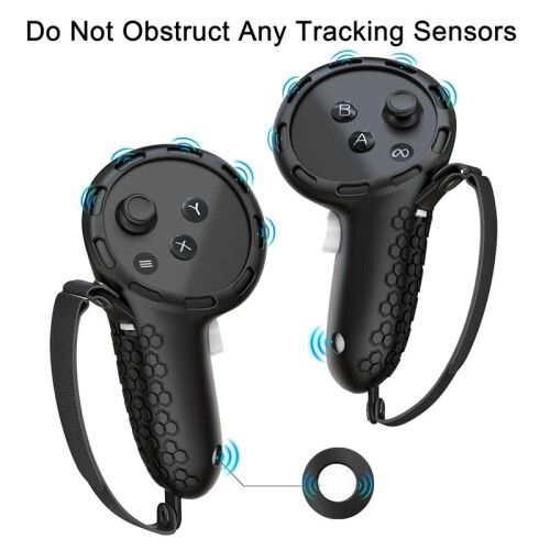VR Silicone Controller Protective Cover for Meta  Quest 3 Accessories, with Battery Opening Protector 2