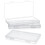 3Pack  Plastic Clear Storage Containers Box,Small Rectangle Empty Organizer Case with Hinged Lid for Collecting Bead 1