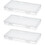 3Pack  Plastic Clear Storage Containers Box,Small Rectangle Empty Organizer Case with Hinged Lid for Collecting Bead 7