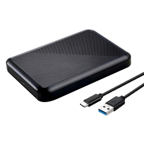 Compartimento para Disco Rígido Externo de 5 GB/S de 2,5 Polegadas com USB 3.1 para PC e Laptop com Suporte para Até 6 TB, Compatível com SSD/HDD