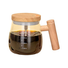 Tazza da Caffè Automescolante In Vetro, Tazza da Caffè da Viaggio Automescolante da 400 Ml, con Ricarica USB, per Mescolare Caffè, Latte e Tè