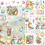 1Set Happy Easter Window Stickers Cute CartoonRabbit Easter Eggs Flowers Glass Sticker Easter Decoration 6