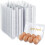 200 Pack Clear Plastic Egg Cartons 2x4 Grid with Secure Locking Buckles for Medium Chicken Eggs 1