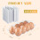 200 Pack Clear Plastic Egg Cartons 2x4 Grid with Secure Locking Buckles for Medium Chicken Eggs 5
