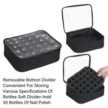 Nail Polish Organizer Holds 30 Bottles(15ml-0.5fl.Oz) Nail Polish Case Multifunctional Nail Polish Bag Organizer