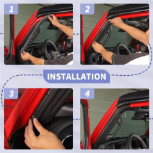 Front Door Waterproof Rubber Tape Water Retaining Strip for   JL Gladiator JT 2024 2025 Interior Accessories