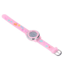Orologio digitale impermeabile per bambini con LED, design cartone animato, colore rosa, adatto dai 3 ai 10 anni, dimensioni 21,1x3,4x1,3 c
