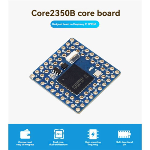 For Raspberry Pi RP2350 Core2350B Core Board Dual-Core Dual Architecture 8MB PSRAM with USB Adapter Board 2
