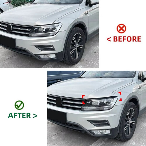 Car Headlight Eyebrow Eyelids Cover Trim for   MK2 2017-2020 Accessories 2