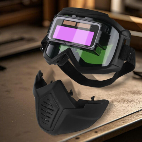 Auto Darkening Welding Glasses Adjustable Band Detachable  Mask Impact Split Type Face Protector 2