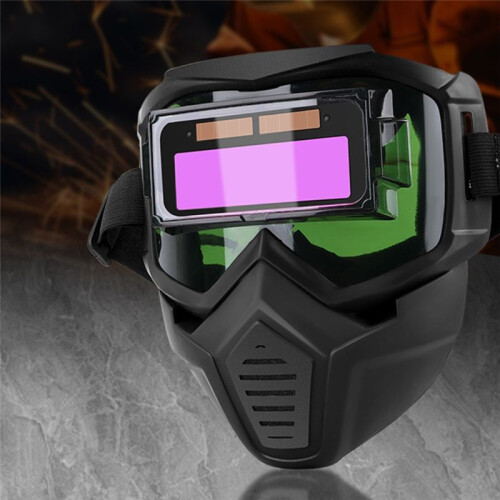 Auto Darkening Welding Glasses Adjustable Band Detachable  Mask Impact Split Type Face Protector 1