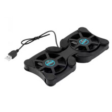 Supporto di Raffreddamento con Porta USB per Laptop da 7-15 Pollici, Doppia Ventola di Raffreddamento, Supporto per Scrivania per Laptop