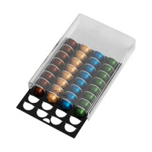 For  Vertuo Coffee Pod Holder Acrylic Storage Drawer for 40 Coffee Capsules Elegant Organizer for Counter