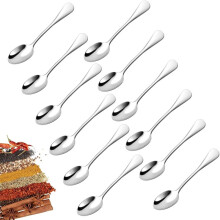 12Pcs 3. 54inch Tiny Spoons for Spices Salt Jars  Size Stainless Steel Condiment Spoons for Spices Salt,Sugar,Honey
