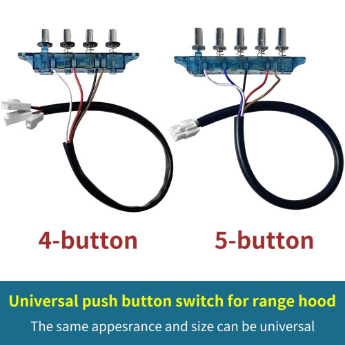 Universal 5 Button Range Hood Switch Control Panel for Kitchen Extractor Hood Replacement 1