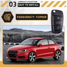 Car Remote Key 3 Button for A3 A4 TT ID48 Chip 433Mhz 8P0837220D