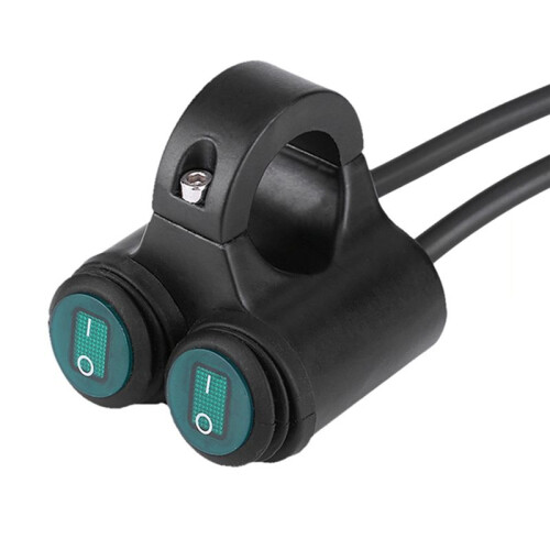 22mm Universal Motorcycle Handlebar Headlight Brake Fog Lights Horn Dual Control Button  B 2