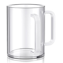 Vaso para Lavarse las Manos con Dos Asas Vaso para Lavarse las Manos de Acrílico para Netilat Yadayim Vasser Negel Asas para Vasos Blancos Judíos