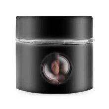 Airtight Glass Coffee Jar - Portable Coffee Powder & Tea Storage Container, Kitchen Coffee Accessories Black