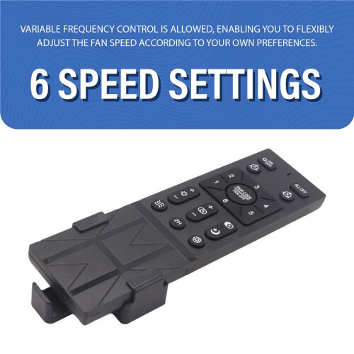 Ceiling Fan Remote Control Kit with 6 Speed Settings, Replacement Ceiling Fan Remote, Dimming Controls, 110-265V 2