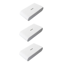 Détecteur de Bris de Vitre Sans Fil 433 MHz, Sensibilité Réglable, Compatible avec les Systèmes D'Alarme, Blanc, 3 Pièces