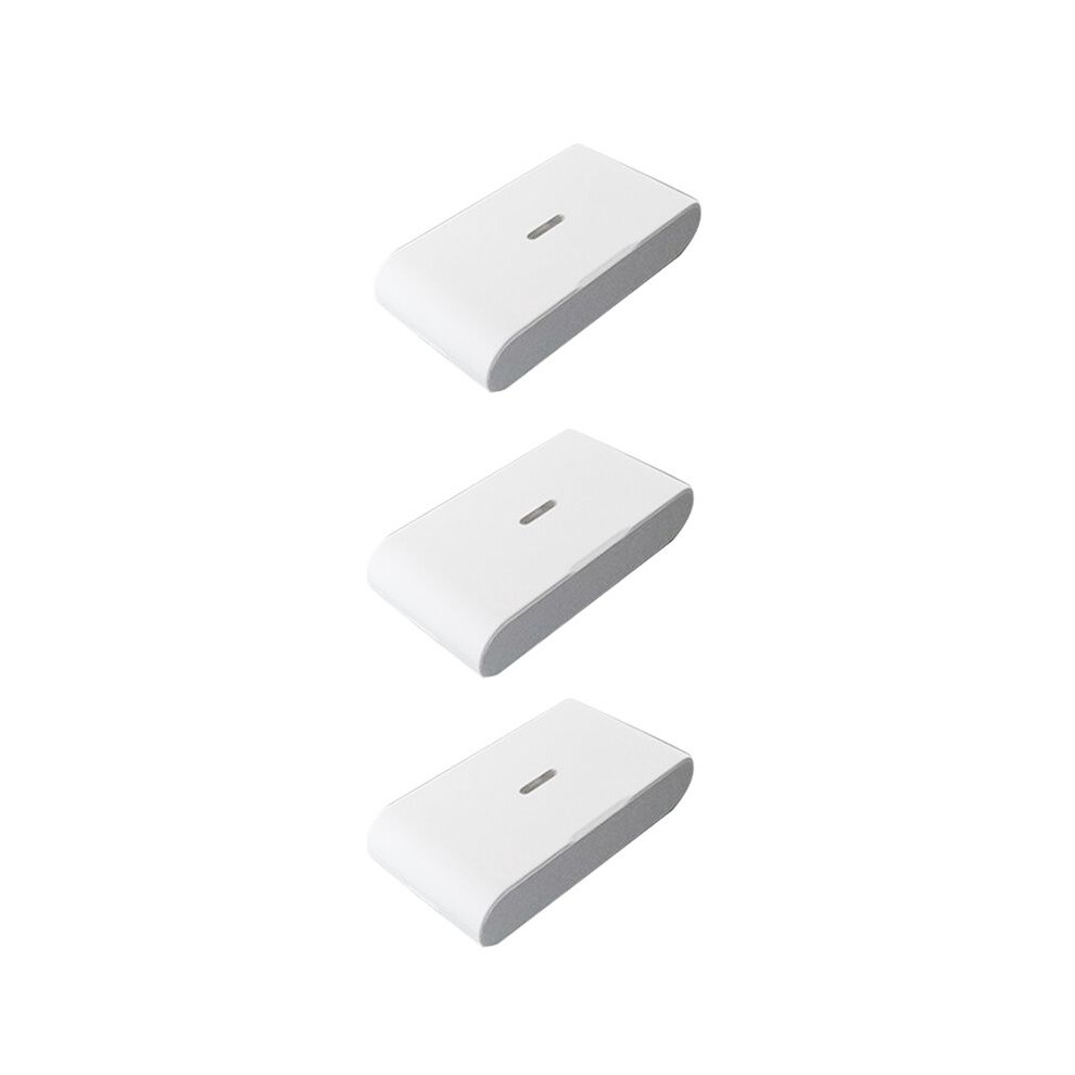 3Pcs 433Mhz Wireless Vibration Glass Break Detector, Adjustable Sensitivity, Compatible With Alarm Systems White 4712458631816
