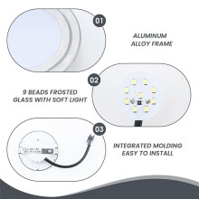 12V  1.5W Range Hood Lights with SM Socket, Hole Closet Stove LED Light , White Kitchen Range Hood Light Bulbs 2 Pack