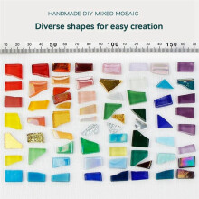 Triangular Mosaic Tiles, MulticolorDIYglass Mosaic Making Sets,and are Very Suitable for Handicrafts and Home Decoration