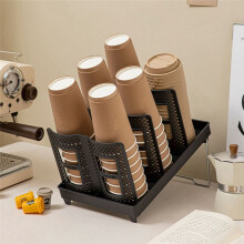 Bekerhouder [Dubbele Rij] Huishouden met Beugel Opvouwbare Bekerhouder Koffiebar Bekerhouder Wit