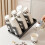 Cup Holder [Double Row] Household with Bracket Foldable Cup Holder Coffee Shop Cup Rack White 3