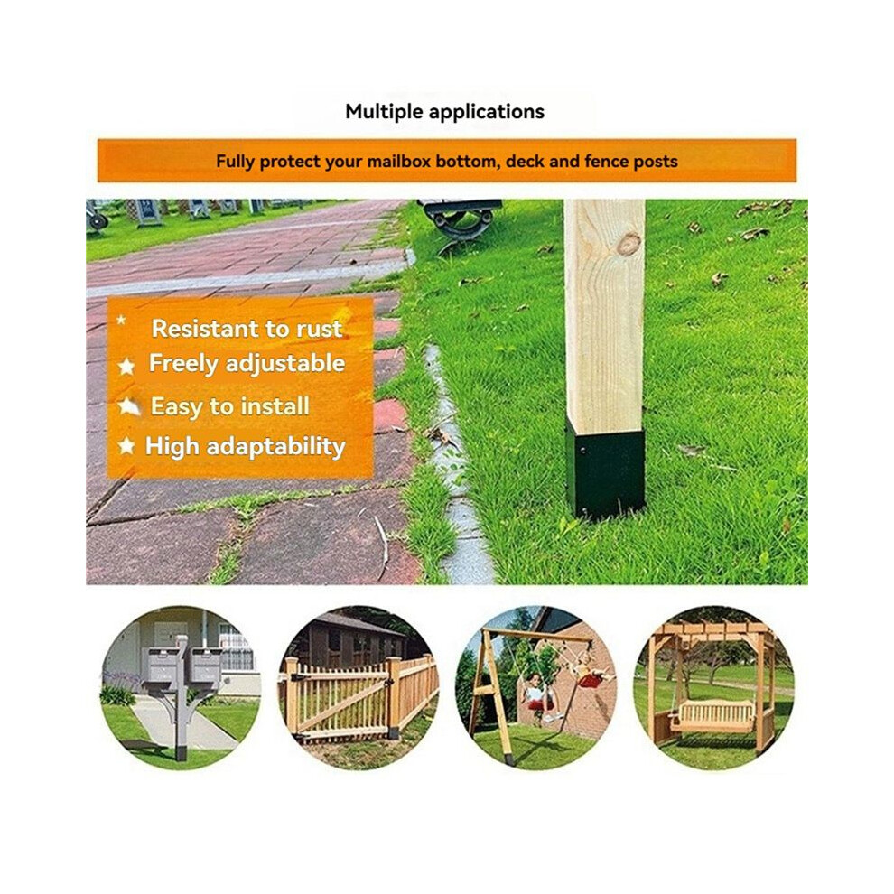 Post Base Protectors Guard For Wooden Mailbox Bracket, Protect Pavilion Deck Railing From Lawnmower 6032022717103