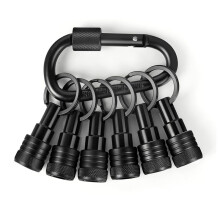 6PCS Bit Holders Keychain, 1/4 Inch Hex Shank Bit Holders, Quick-Change Design for Nut Driver, Screwdriver & Drill Bits