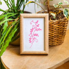 24pcs Wildflower Painting Templates, Floral Leaves Crafts Leaf Templates, Art Wood Wall Door Canvas Home Decor