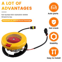 Round Passenger Door Emergency Valve for Bus Body Parts 6100-02219,6100-061569