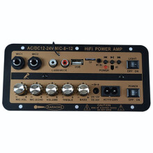 DC12V/24V 110V-220V 30W Audio  Amplifier Board With Optical Subwoofer Audio Amplificador For Home Car EU Plug