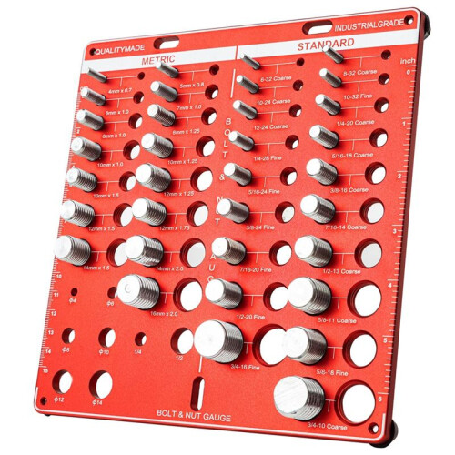 Thread Checker, 42 Nut and Bolt Thread Checker, Bolt Size and Thread Gauge, Bolt and Nut Identifier Gauge