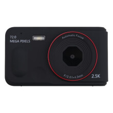Digital Camera 16x Digtal Auto Focus 2.5K HD 72MP Digital Camcorder Camera for Home Outdoor Travel Black